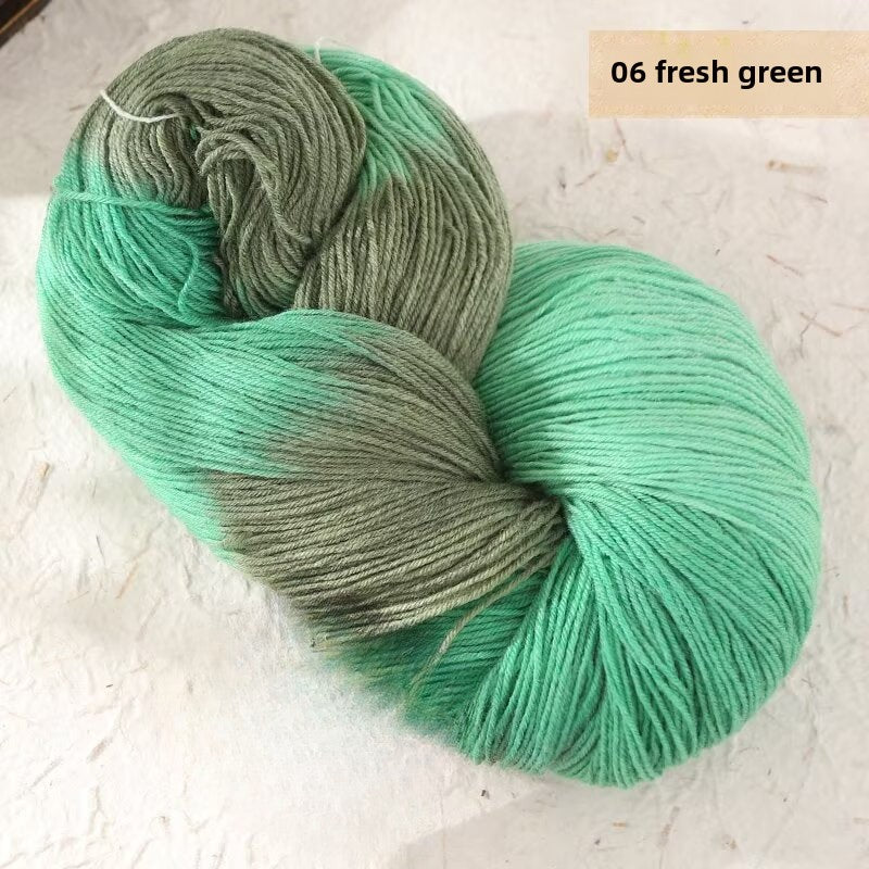 Hand dye gradual change wool line segment dye wool line segment dye gradual change scarf sweater hat hand woven thread