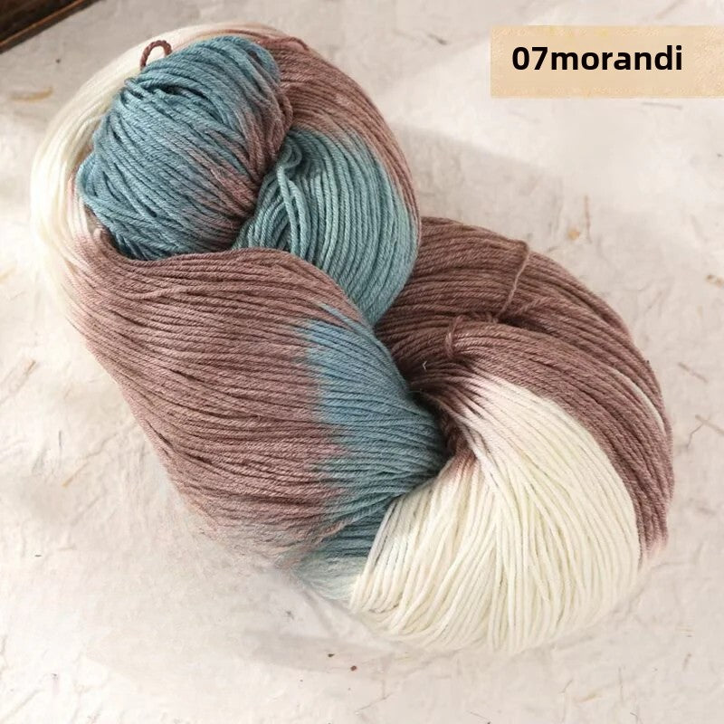 Hand dye gradual change wool line segment dye wool line segment dye gradual change scarf sweater hat hand woven thread