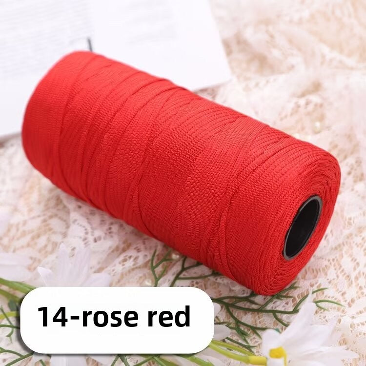 Mercerized cotton and linen ice silk thread flat belt ice silk DIY hook shoe hook summer hat hand-woven wool hand-woven wool