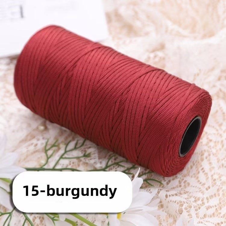 Mercerized cotton and linen ice silk thread flat belt ice silk DIY hook shoe hook summer hat hand-woven wool hand-woven wool