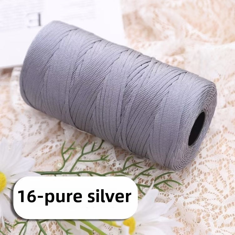 Mercerized cotton and linen ice silk thread flat belt ice silk DIY hook shoe hook summer hat hand-woven wool hand-woven wool