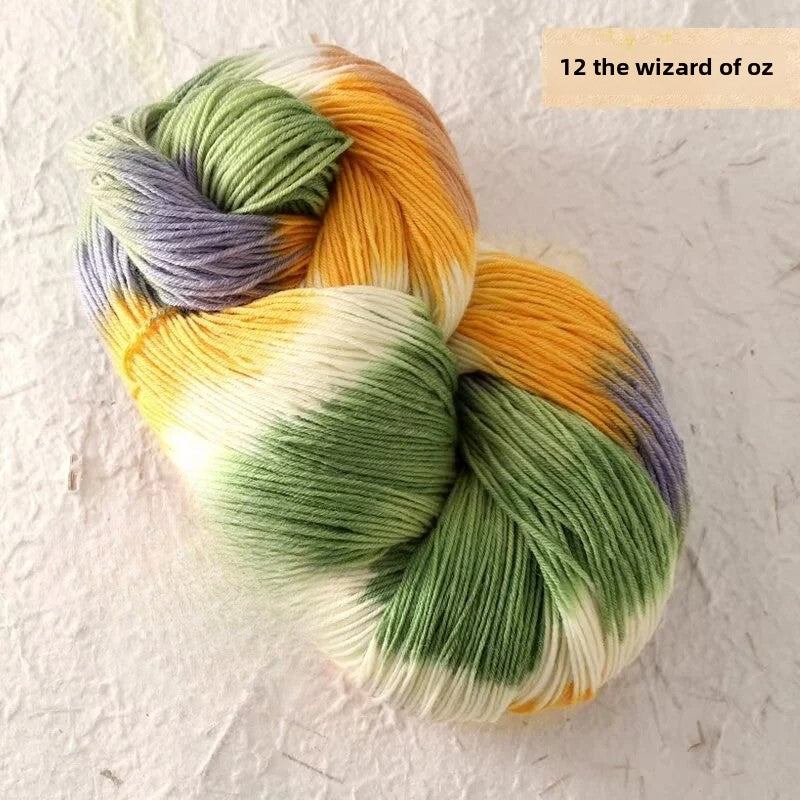 Hand dye gradual change wool line segment dye wool line segment dye gradual change scarf sweater hat hand woven thread