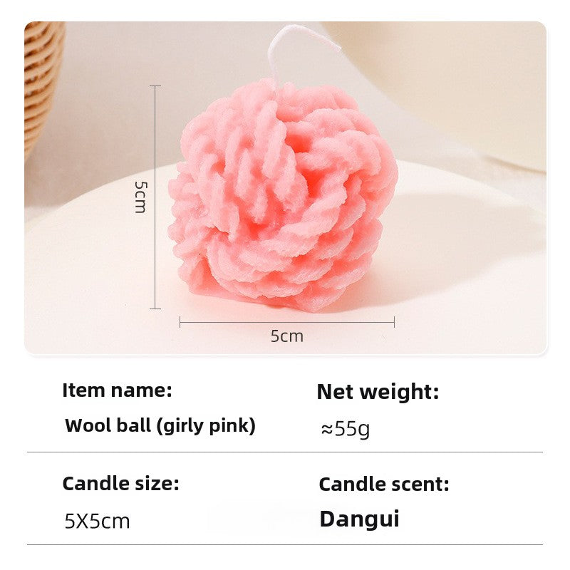 Yarn ball scented candle  paraffin modilan ornament gift