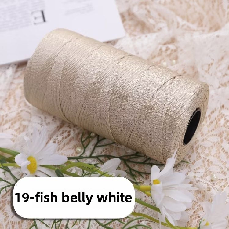 Mercerized cotton and linen ice silk thread flat belt ice silk DIY hook shoe hook summer hat hand-woven wool hand-woven wool