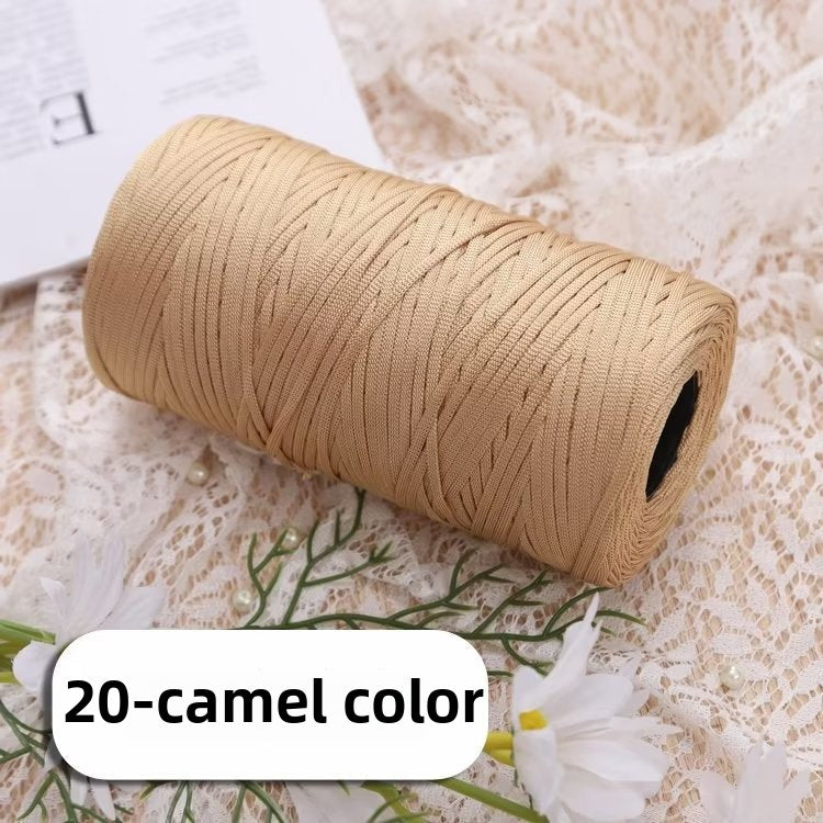 Mercerized cotton and linen ice silk thread flat belt ice silk DIY hook shoe hook summer hat hand-woven wool hand-woven wool
