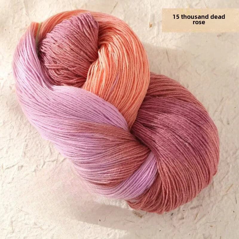 Hand dye gradual change wool line segment dye wool line segment dye gradual change scarf sweater hat hand woven thread