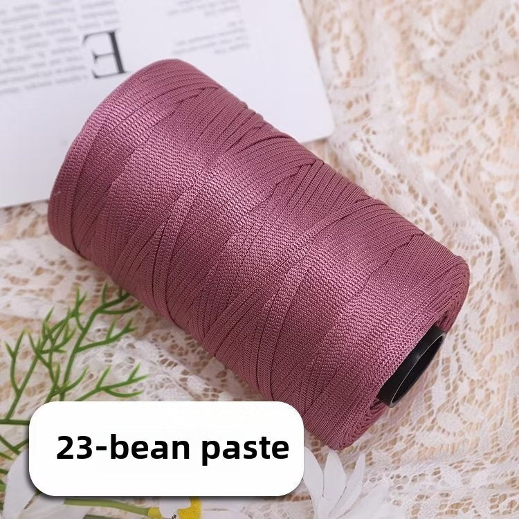 Mercerized cotton and linen ice silk thread flat belt ice silk DIY hook shoe hook summer hat hand-woven wool hand-woven wool