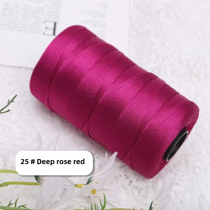 Mercerized cotton and linen ice silk thread flat belt ice silk DIY hook shoe hook summer hat hand-woven wool hand-woven wool
