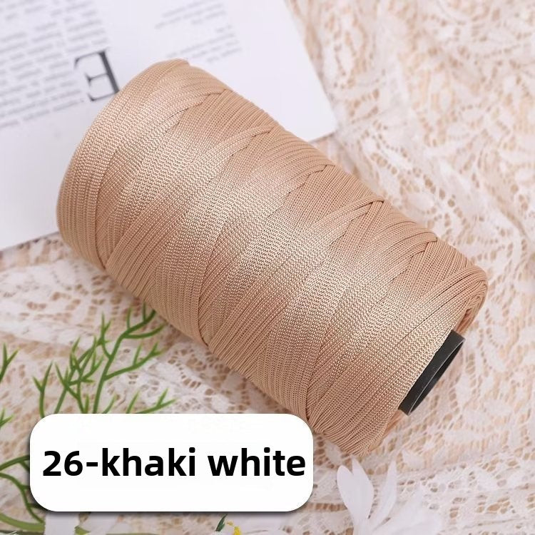Mercerized cotton and linen ice silk thread flat belt ice silk DIY hook shoe hook summer hat hand-woven wool hand-woven wool