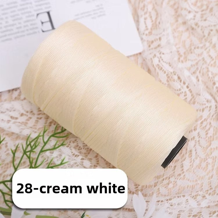 Mercerized cotton and linen ice silk thread flat belt ice silk DIY hook shoe hook summer hat hand-woven wool hand-woven wool