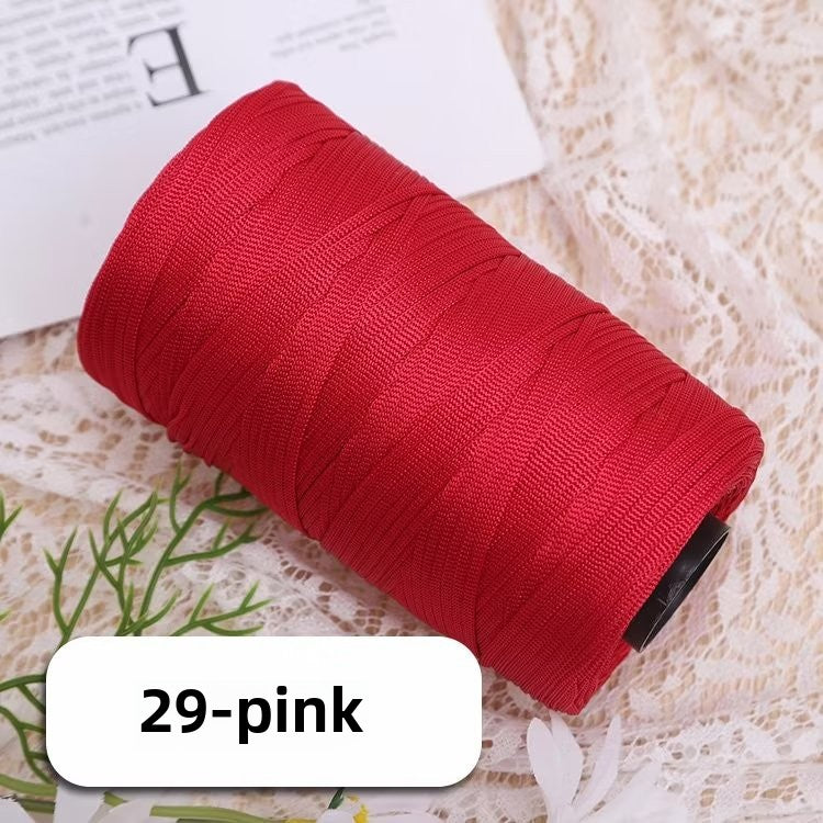 Mercerized cotton and linen ice silk thread flat belt ice silk DIY hook shoe hook summer hat hand-woven wool hand-woven wool