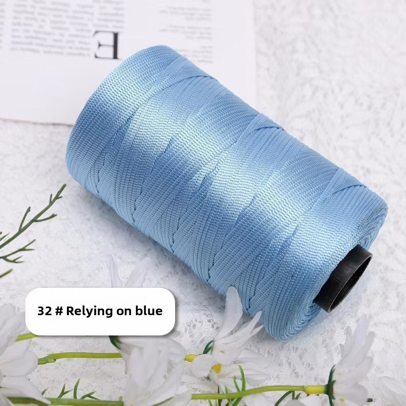 Mercerized cotton and linen ice silk thread flat belt ice silk DIY hook shoe hook summer hat hand-woven wool hand-woven wool