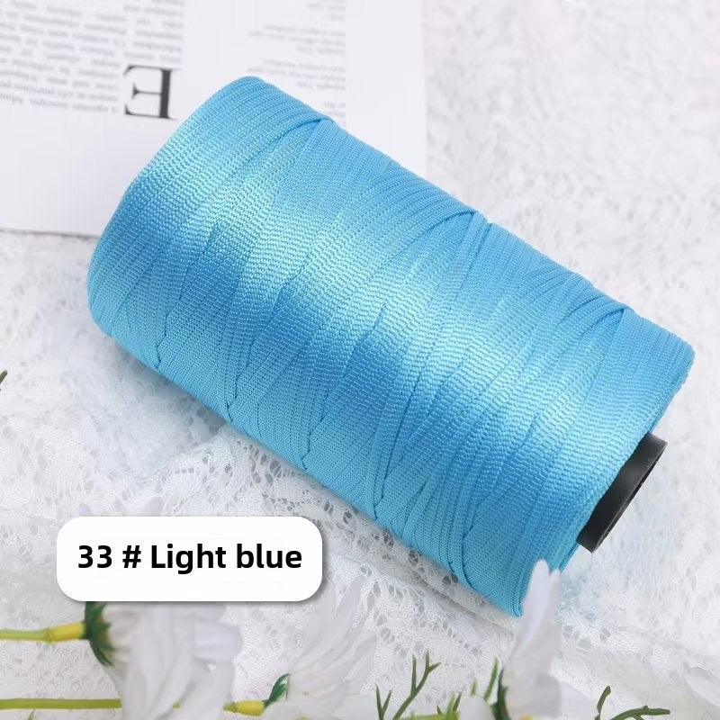 Mercerized cotton and linen ice silk thread flat belt ice silk DIY hook shoe hook summer hat hand-woven wool hand-woven wool
