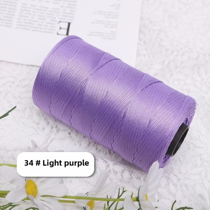 Mercerized cotton and linen ice silk thread flat belt ice silk DIY hook shoe hook summer hat hand-woven wool hand-woven wool