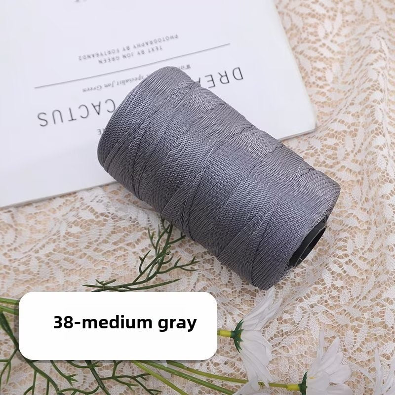 Mercerized cotton and linen ice silk thread flat belt ice silk DIY hook shoe hook summer hat hand-woven wool hand-woven wool