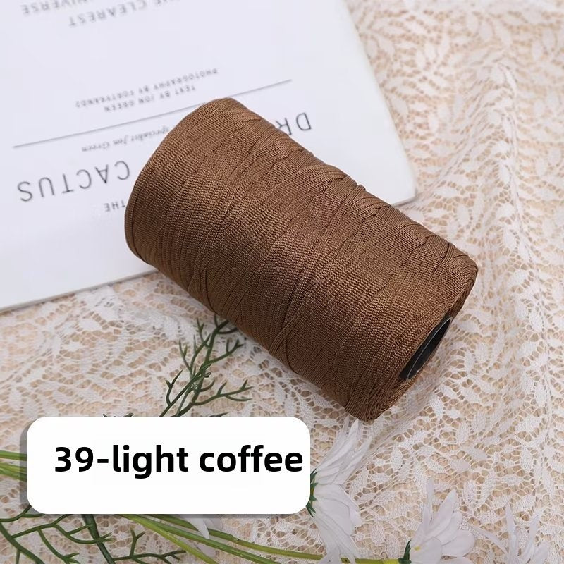 Mercerized cotton and linen ice silk thread flat belt ice silk DIY hook shoe hook summer hat hand-woven wool hand-woven wool