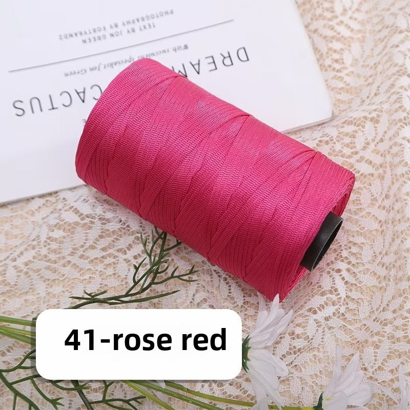 Mercerized cotton and linen ice silk thread flat belt ice silk DIY hook shoe hook summer hat hand-woven wool hand-woven wool