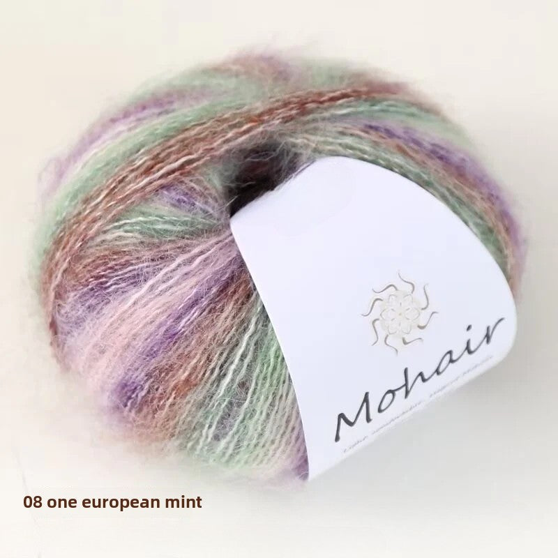 Silk gradual change segment dyed  hand knitted 25g medium and fine candy thread knitting sweater doll super soft wool wool ball