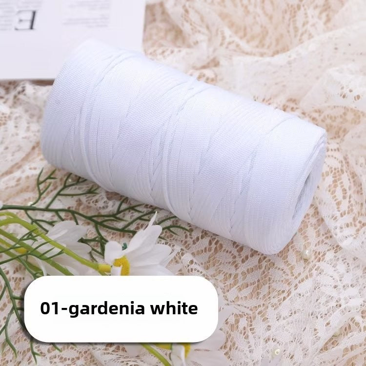 Mercerized cotton and linen ice silk thread flat belt ice silk DIY hook shoe hook summer hat hand-woven wool hand-woven wool
