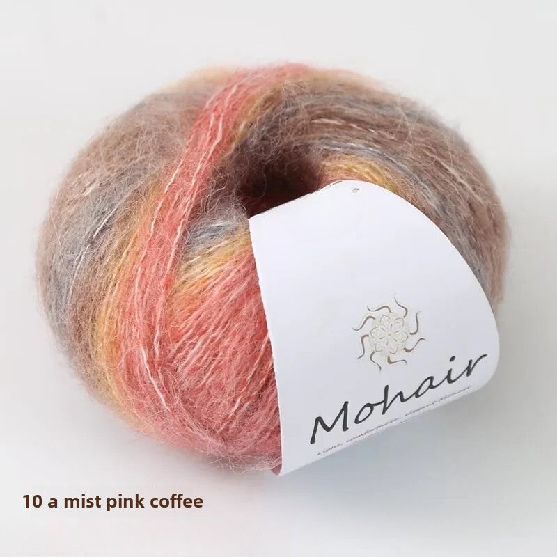Silk gradual change segment dyed  hand knitted 25g medium and fine candy thread knitting sweater doll super soft wool wool ball