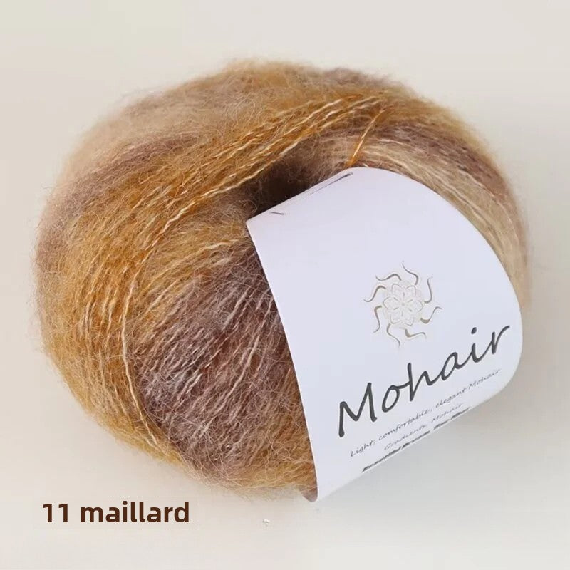 Silk gradual change segment dyed  hand knitted 25g medium and fine candy thread knitting sweater doll super soft wool wool ball