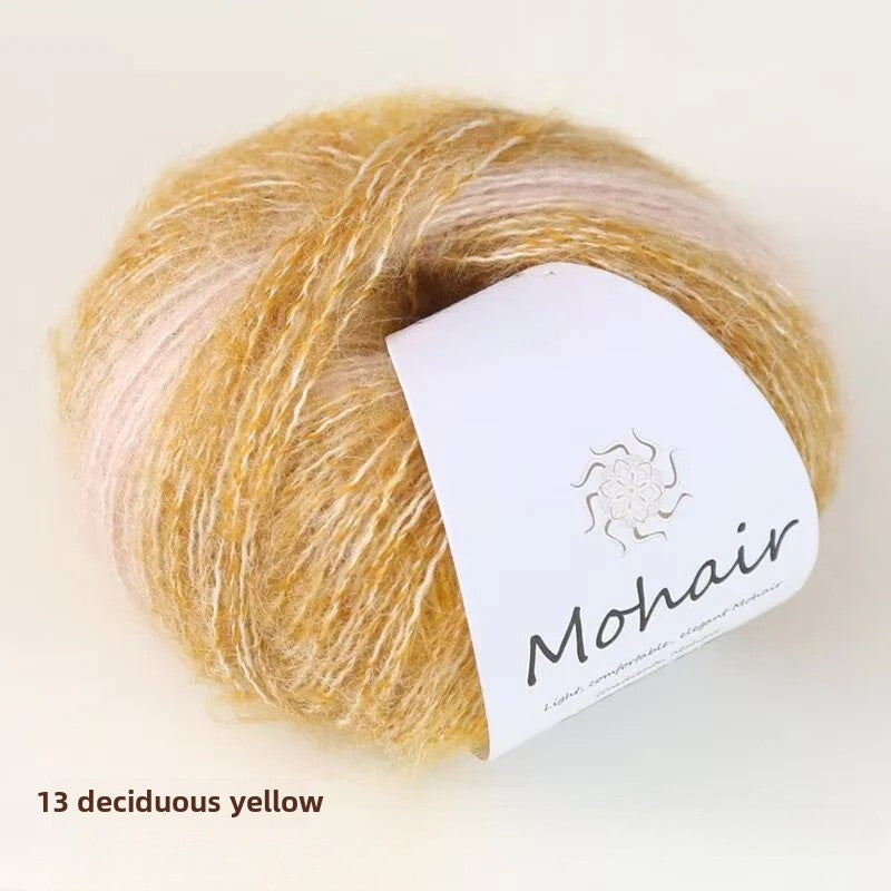 Silk gradual change segment dyed  hand knitted 25g medium and fine candy thread knitting sweater doll super soft wool wool ball
