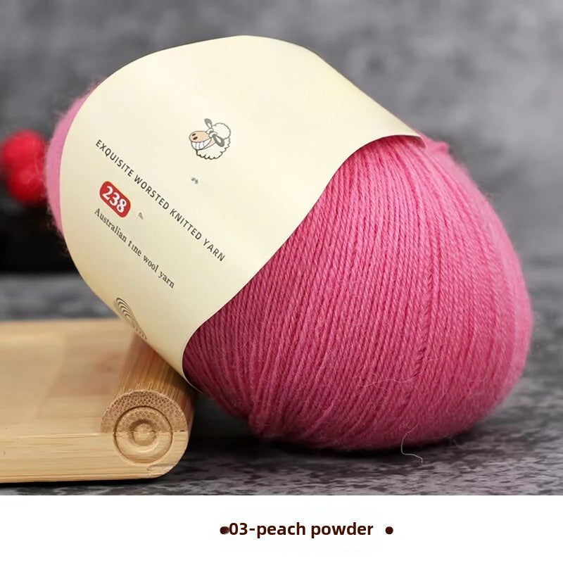 Special worsted knitted fleece fine wool thread handwoven DIY sweater hat scarf material Australian wool