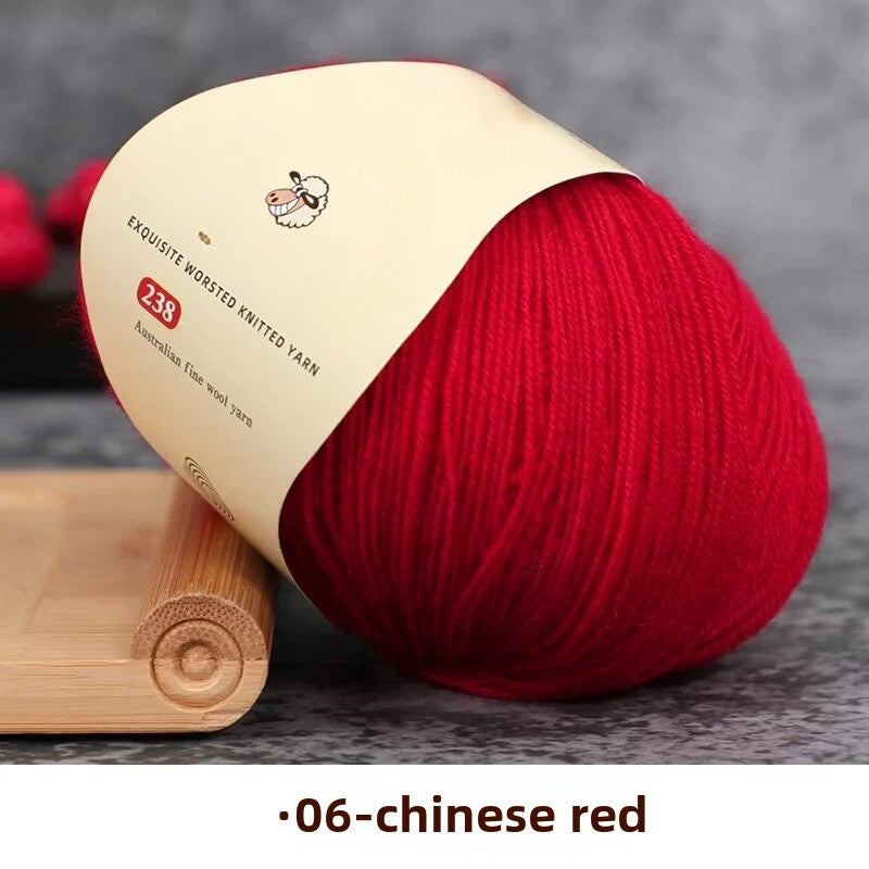 Special worsted knitted fleece fine wool thread handwoven DIY sweater hat scarf material Australian wool